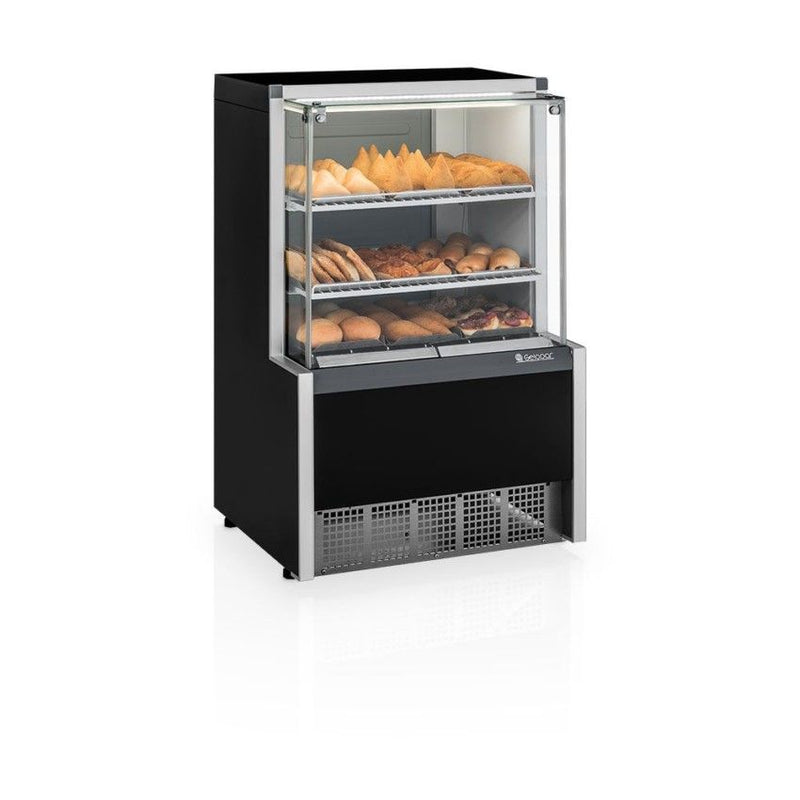 Vitrine Estufa com Bandejas 220v 0,75m Vidro Reto Gelopar